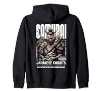 Samurai Guerriero Anima Giappone Backprint Streetwear Art Felpa con Cappuccio