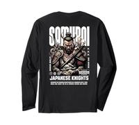 Samurai Guerriero Anima Giappone Backprint Streetwear Art Maglia a Manica