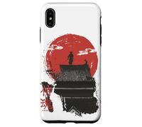 Samurai Guerriero Anima in giapponese Retro vaporwave harajuku Custodia per iPhone XS Max