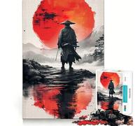 Samurai Guerriero Giapponese Puzzle da 1000 Pezzi per Adolescenti Stimola la Memoria Rilassante Schema di Assemblaggio Sorpresa Calda (50x75cm)