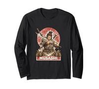 Samurai Guerriero Musashi, Giapponese Sword Fighter Maglia a Manica