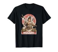 Samurai Guerriero Musashi, Giapponese Sword Fighter Maglietta