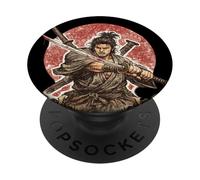 Samurai Guerriero Musashi, Giapponese Sword Fighter PopSockets PopGrip Adesivo
