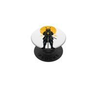Samurai Guerriero Sole Dorato Armatura Giapponese Arte PopSockets PopGrip Adesivo