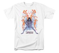 Samurai Jack Jack Vs Evil T-Shirt Da Uomo Cotone Bianco Maniche Corte Preshrunk
