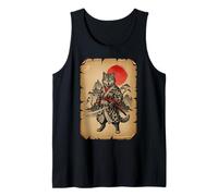 Samurai Lupo Arte Giapponese Anime Canotta