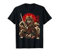 Samurai Lupo Guerriero Giapponese Katana Art Maglietta