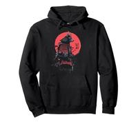 Samurai Lupo Guerriero Giapponese Ukiyo-e Stile Vintage Felpa con Cappuccio