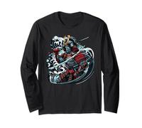 Samurai Maschere Guerriero Onde Spada Maglia a Manica