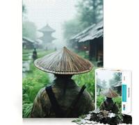 Samurai nel villaggio nebbioso - Puzzle da 1000 pezzi per adolescenti - Stimola la memoria, crea un'atmosfera rilassante, crea un'emozionante sorpresa (38x26cm)