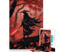 Samurai nella foresta autunnale con spada rossa - Puzzle da 1000 pezzi per ragazzi - Migliora la memoria - Gioco rilassante e casual - Bordo preciso - Regalo elegante (50x75cm)