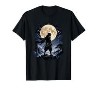 Samurai Ombra sotto Il Guerriero della Luna Piena Maglietta