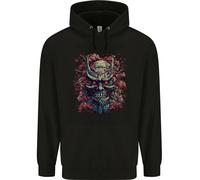 Samurai Oni Maschera Bushido Ronin Mma Bambini Felpa con Cappuccio