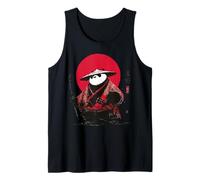 Samurai Panda Guerriero Giapponese Ukiyo-e Stile Vintage Canotta