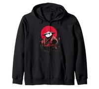 Samurai Panda Guerriero Giapponese Ukiyo-e Stile Vintage Felpa con Cappuccio