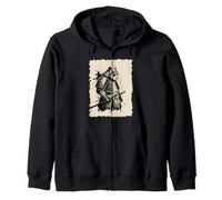 Samurai Panda Warrior Arte Giapponese Anime Panda Samurai Felpa con Cappuccio
