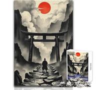 Samurai Path to The Red Sun Puzzle da 1000 pezzi per adolescenti Gioco educativo per la concentrazione mentale Idea regalo speciale commovente Dimensioni 38x26cm