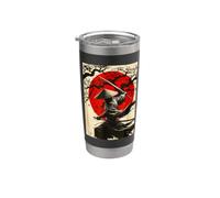 Samurai Ronin al Tramonto con Design Eroico Bicchiere termico in acciaio inox doppia parete