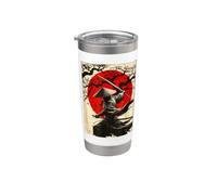 Samurai Ronin al Tramonto con Design Eroico Bicchiere termico in acciaio inox doppia parete