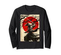 Samurai Ronin al Tramonto con Design Eroico Maglia a Manica