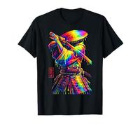 Samurai Ronin Guerriero Cappello di Paglia Illustrazione Arte Maglietta