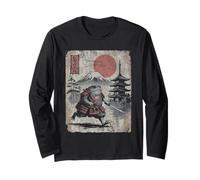 Samurai Rospo Rana Vintage Giapponese Maglia a Manica