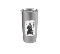 Samurai Scheletro Vintage Ukiyo-e Warrior Artwork Graphic Art Bicchiere termico in acciaio inox doppia parete