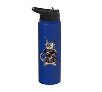 Samurai Scottish Fold Cat Stainless Steel Insulated Water Bottle