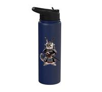 Samurai Scottish Fold Cat Stainless Steel Insulated Water Bottle