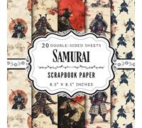 Samurai Scrapbook Paper: 20 Double Sided Sheets | 5 Japanese Art Designs for Origami, Card Making, DIY Projects, Collage, & More | Premium Color, 8.5" x 8.5"