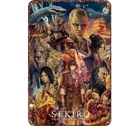 Samurai Sekiro Poster in latta a tema anime, decorazione per soggiorno, bar, cartello decorativo da parete 30,5 x 20,3 cm