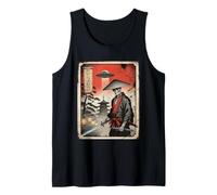 Samurai Skeleton Warrior Giapponese Giappone UFO Ukiyo-e Art Canotta