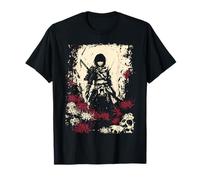 Samurai Skull Dark Japanese Warrior Gothic Anime Horror Art Maglietta