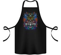 Samurai Skulls Giappone Giapponese Mma Cotone Grembiule 100% Biologico