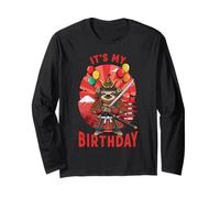 Samurai Slot Japan Kawaii Warrior Birthday Maglia a Manica