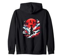 Samurai sotto la luna rossa Felpa con Cappuccio