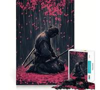 Samurai sotto una pioggia di fiori di ciliegio - Puzzle difficile per adulti da 1000 pezzi - Gioco di logica fine - Divertimento rilassante - Bordi puliti - Regalo premuroso (38x52cm)