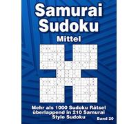 Samurai Sudoku für Erwachsene: 210 Mittelschwere Samurai Style Rätsel