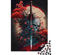 Samurai Sword Art Puzzle Giochi 1000 Pezzi Per Gioco Familiare Arte Interesting Puzzle Adulti Foto 38x26cm/1000pcs