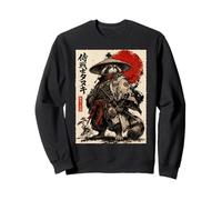 Samurai Tanuki Procione Giapponese Cane Guerriero Animale Felpa