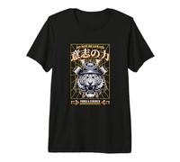 Samurai Tiger Forza Forza Pace Vintage Giappone Maglietta Premium