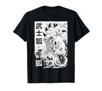 Samurai Volpe Katana Giapponese Giappone Anime Maglietta