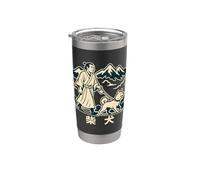 Samurai Walking Shiba Inu Divertente Cane Giapponese Bicchiere termico in acciaio inox doppia parete