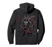 Samurai Warrior Demon Dark Fantasy Manga Giapponese Felpa con Cappuccio