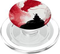 Samurai Warrior Dragon giapponese InkArt Men Meditazione PopSockets PopGrip per MagSafe