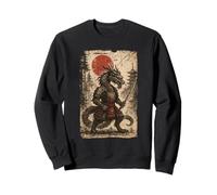 Samurai Warrior Dragon Japanese Vintage Graphic Ukiyo-e Art Felpa