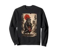 Samurai Warrior Owl Japanese Vintage Graphic Ukiyo-e Art Felpa