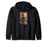 Samurai Warrior Owl Japanese Vintage Graphic Ukiyo-e Art Felpa con Cappuccio