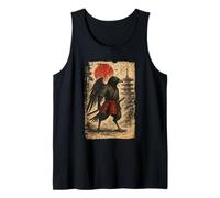 Samurai Warrior Raven Japanese Vintage Graphic Ukiyo-e Art Canotta