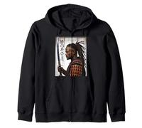 Samurai Warrior Saying Katana Forza Onore Uomini Donne Giappone Felpa con Cappuccio